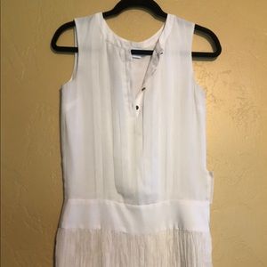 Adam Lippies white flapper style dress